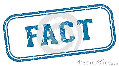 fact stamp. fact rectangular stamp on white background Vector Illustration