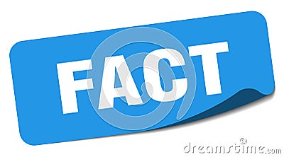 fact sticker. fact label Vector Illustration