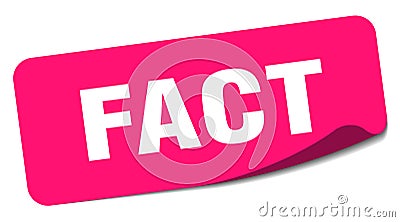 fact sticker. fact label Vector Illustration