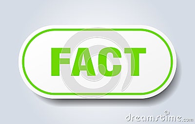 fact sticker. Vector Illustration