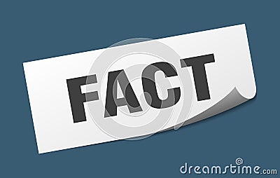 fact sticker. Vector Illustration