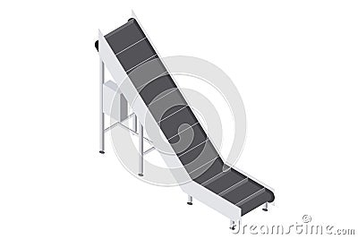 Factory automated with conveyor belt forklift Vector Illustration