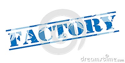 Factory blue stamp Stock Photo
