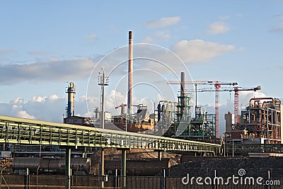 Factory buildings, Frankfurt-Hoechst Editorial Stock Photo