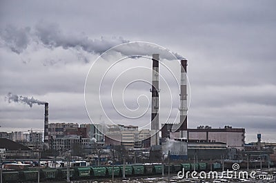 Environmental pollution threat. Stock Photo