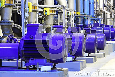 Factory equipment.Industrial business. Electric motor. Stock Photo