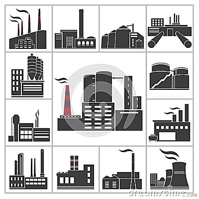 Factory and Industry Vector Illustration