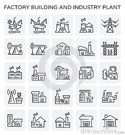 Factory industry plant Vector Illustration
