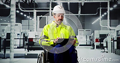 Factory Inspection Work And Surveying Stock Photo