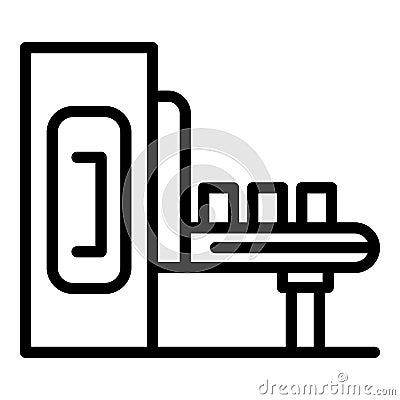 Factory output icon outline vector. Production process Vector Illustration