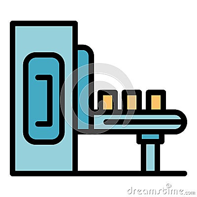 Factory output icon vector flat Vector Illustration