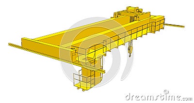 Factory overhead crane Vector Illustration