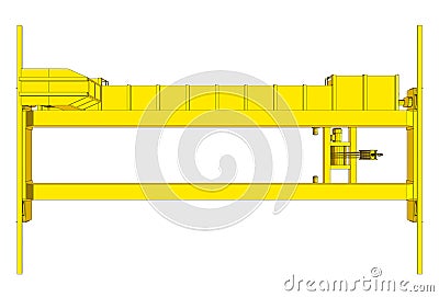 Factory overhead crane Vector Illustration