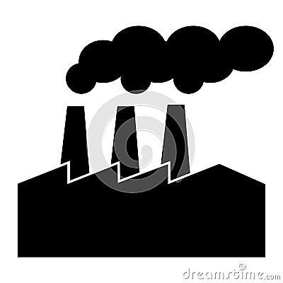 Factory pictogram. Industry vector concept icon. Vector Illustration
