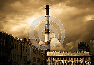 Factory pipe Stock Photo