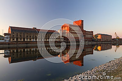 Factory at Rheinhafen, Karlsruhe, Germany Stock Photo