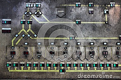 Factory switchboard Stock Photo