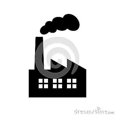 Factory vector icon Vector Illustration