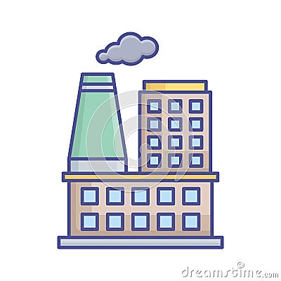 Factory Vector Icon which can easily modify or edit Vector Illustration