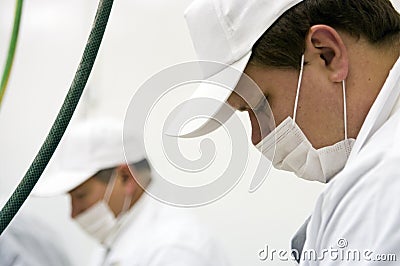 Factory workers Stock Photo