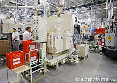 Factory workers Editorial Stock Photo