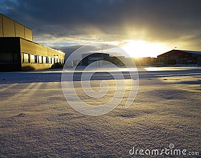 Factory yard Stock Photo