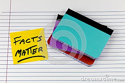 Facts matter education books learning teach information knowledge Stock Photo