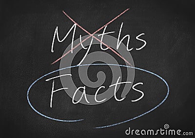 Facts and myths Stock Photo