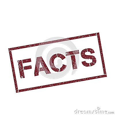 Facts rectangular stamp. Vector Illustration