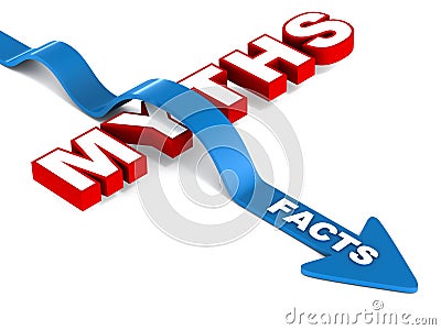 Facts win over myth Stock Photo