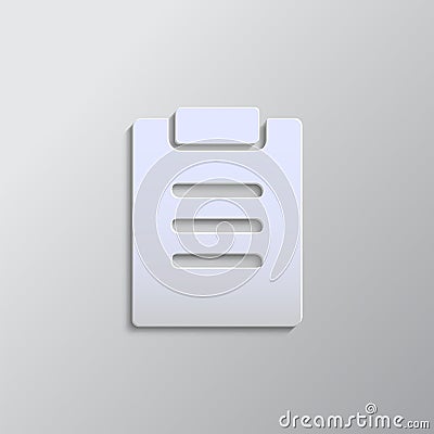 facture, test paper style, icon- Paper style vector icon Stock Photo