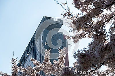 Faculty building of computer science, mathematics and electrical engineering of Technical University Delft Editorial Stock Photo