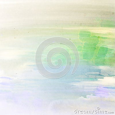 Faded Watercolors Smear Paint Pastels Background Stock Photo