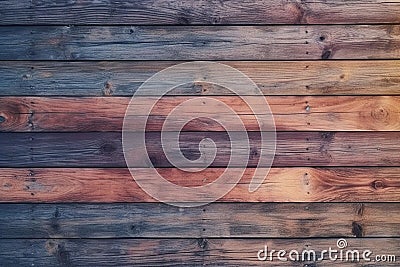 Faded, worn, vibrant wooden surface with character. Stock Photo