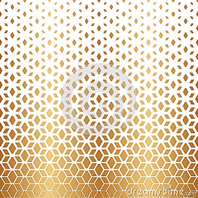 Fades pattern. Gold abstract degraded shape background. Fading golden geometric border. Gradient fadew texture. Modern faded Vector Illustration