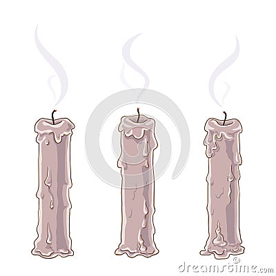 Fading Candles Cartoon Illustration Vector Illustration