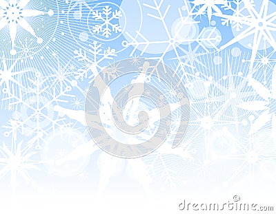 Fading Snowflake Background Stock Photo