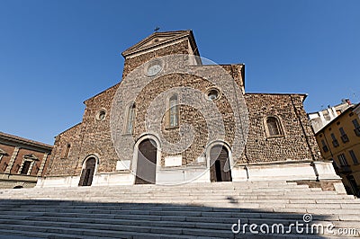 Faenza (Emilia-Romagna, Italy) - Cathedral facade Stock Photo