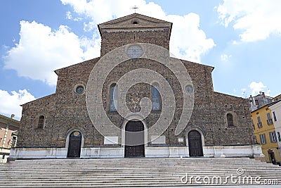 Faenza Italy: cathedral facade Stock Photo