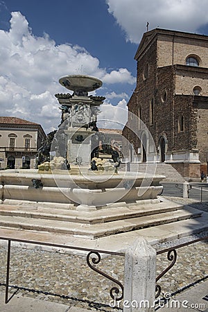 Faenza Italy: cathedral facade Stock Photo