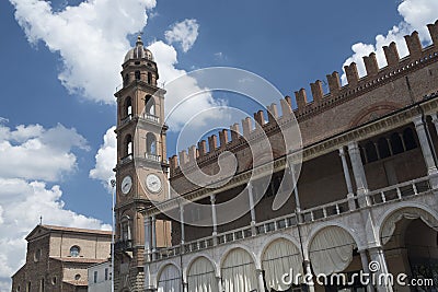 Faenza Italy: historic buildings in Piazza del Popolo Stock Photo