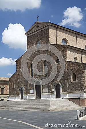 Faenza Italy: cathedral facade Stock Photo