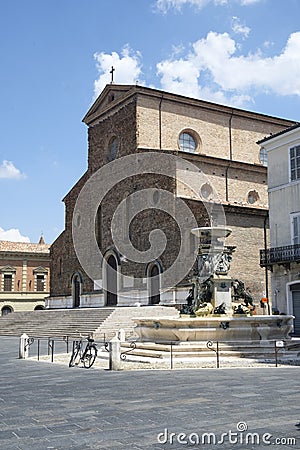 Faenza Italy: cathedral facade Stock Photo