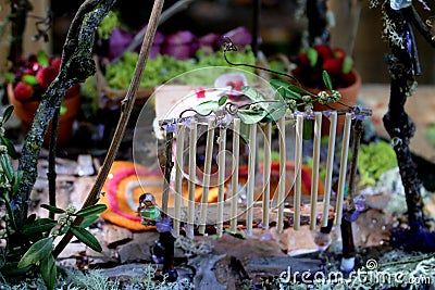 Faerie Garden Gate Stock Photo