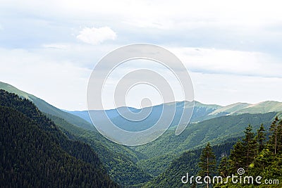 Fagaras mountains far away Stock Photo