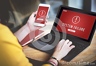 Failure Attacked Hacked Virus AbEnd Concept Stock Photo