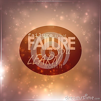 Failure is not failure Vector Illustration