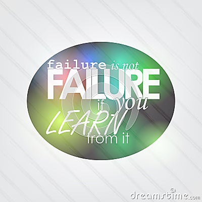 Failure is not failure Vector Illustration