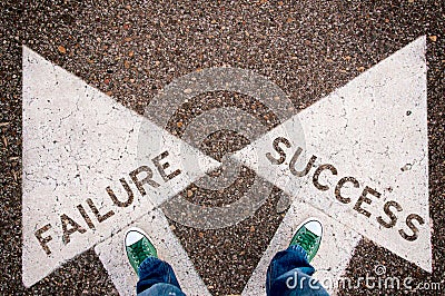 Failure and success Stock Photo