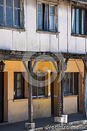 Historic homes in the city of Lota. chili Stock Photo